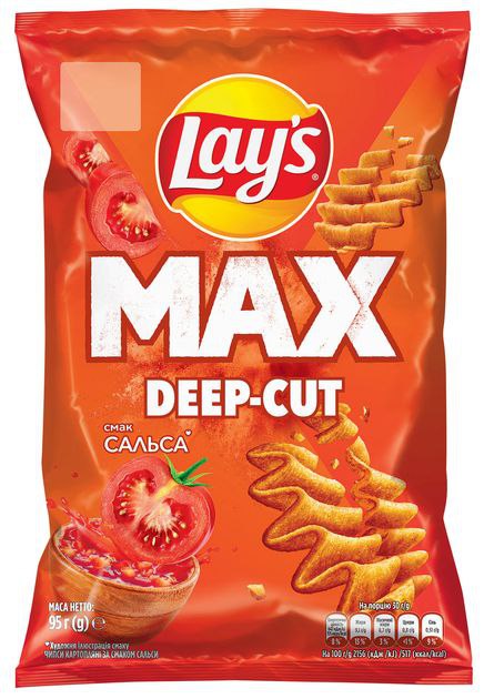 Чіпси картопляні зі смаком сальси ТМ Lay's 95 г